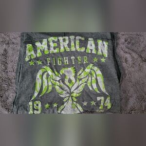 American Fighter Charcoal Tee with Black Accents